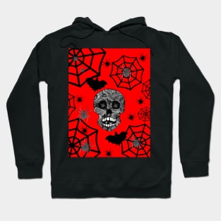 SKULL On Red Hoodie